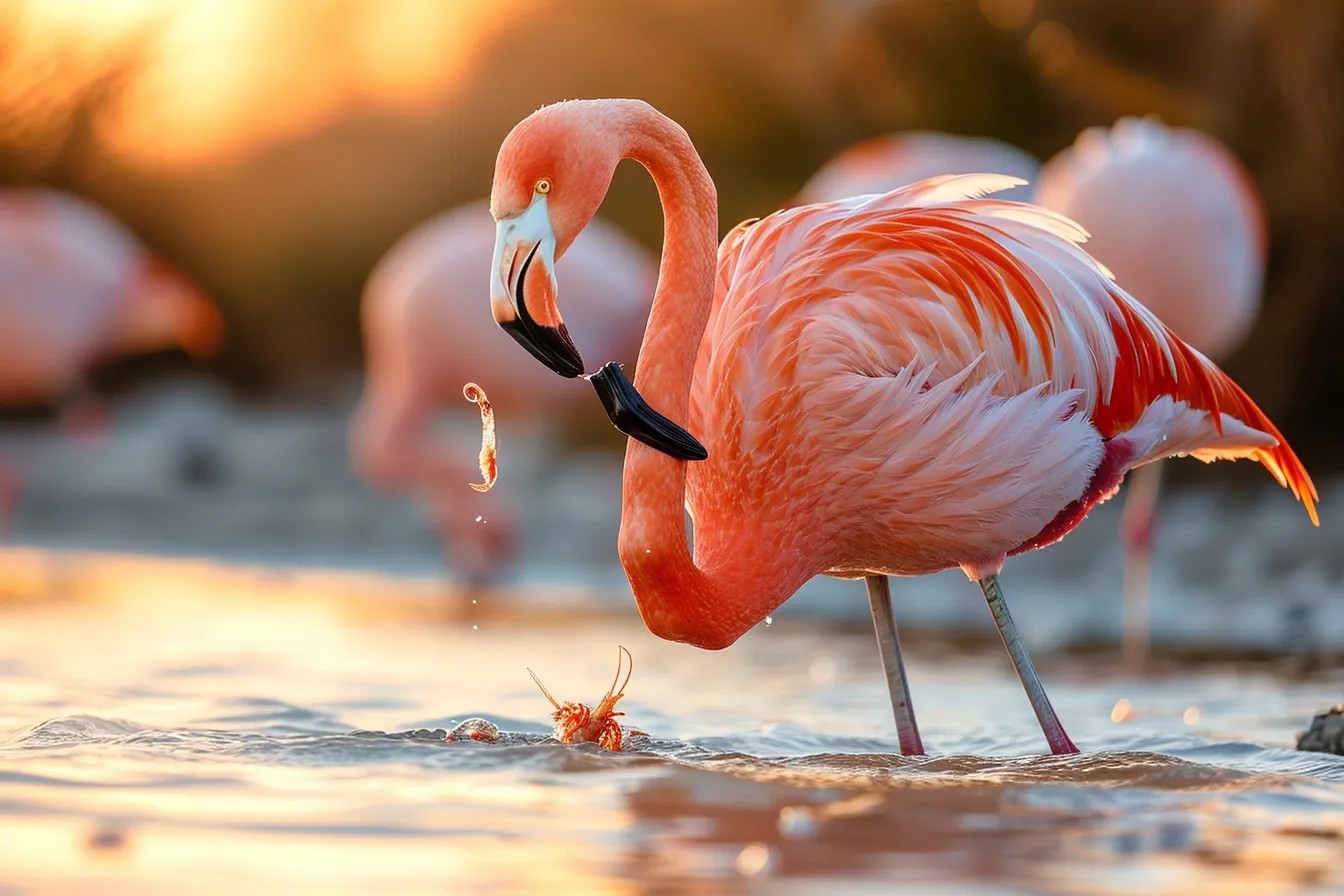 Le secret de la teinte des flamants roses : influence de leur alimentation sur leur plumage