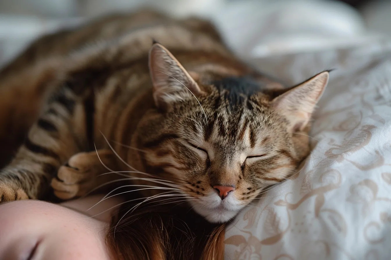 Pourquoi mon chat dort sur ma tête : comprendre le comportement félin au repos