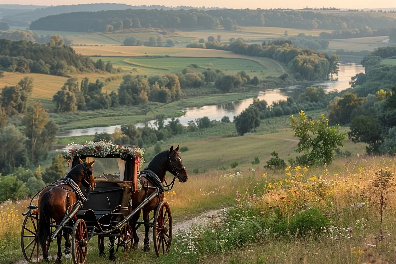 Quelle expérience vivante procurée par un tour en charrette tirée par des chevaux ?